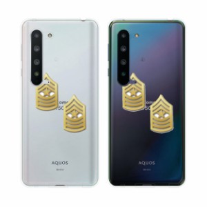 AQUOS R5G ( au SHG01 / docomo SH-51A / SoftBank 908SH ) スマホ ケース カバー アクオスR5G 階級1 米軍 ミリタリー USN US NAVY クリ