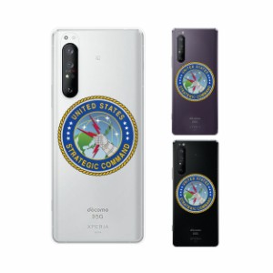 Xperia 1 II ( au SOG01 / docomo SO-51A ) スマホ ケース カバー エクスペリア1 II 空軍5 米軍 ミリタリー USAF クリアデザイン