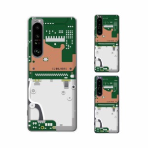 Xperia 1 III ( au SOG03 / docomo SO-51B / SoftBank ) スマホ ケース カバー エクスペリア1 III 基盤 電子回路