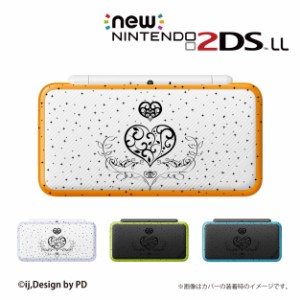 new ニンテンドー 2DS LL ケース カバー クリア 2DSLL Nintendo キラキラハート1黒 クリアデザイン 送料無料