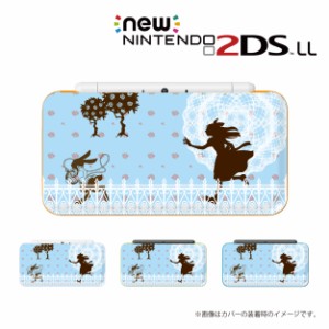 new ニンテンドー 2DS LL ケース カバー 2DSLL Nintendo 少女1 ブルー ウサギ 送料無料