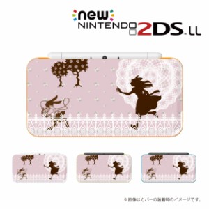 new ニンテンドー 2DS LL ケース カバー 2DSLL Nintendo 少女1 ピンク ウサギ 送料無料