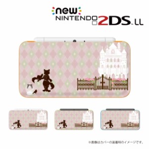 new ニンテンドー 2DS LL ケース カバー 2DSLL Nintendo 長靴を履いた猫 ピンク アーガイル チェック 送料無料