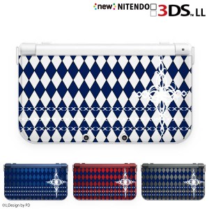 new ニンテンドー 3DS LL ケース カバー クリア 3DSLL Nintendo トライバル5 ネイビークリアデザイン