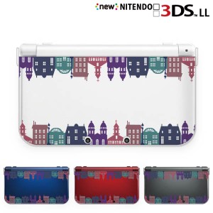 new ニンテンドー 3DS LL ケース カバー クリア 3DSLL Nintendo 街パープル クリアデザイン