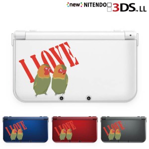 new ニンテンドー 3DS LL ケース カバー クリア 3DSLL Nintendo インコ LOVE ラブ クリアデザイン