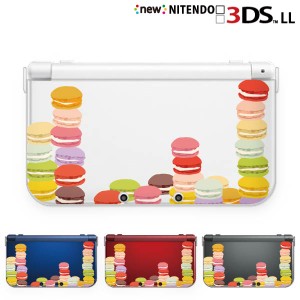 new ニンテンドー 3DS LL ケース カバー クリア 3DSLL Nintendo マカロン スイーツ ピンク クリアデザイン