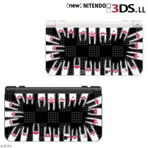new ニンテンドー 3DS LL ケース カバー 3DSLL Nintendo デザイナーズ ： オワリ / 「ウサギに囲まれる・メガネver. ブラック」