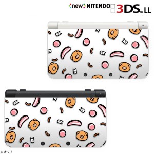 new ニンテンドー 3DS LL ケース カバー 3DSLL Nintendo デザイナーズ ： オワリ / 「ポーク柄 ホワイト」