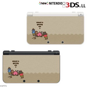 new ニンテンドー 3DS LL ケース カバー 3DSLL Nintendo デザイナーズ ： オワリ / 「Whats going on ? ブラウン」