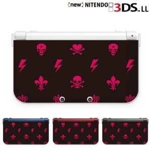 new ニンテンドー 3DS LL ケース カバー 3DSLL Nintendo スカル3 ガイコツ ピンク