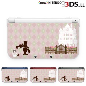 new ニンテンドー 3DS LL ケース カバー 3DSLL Nintendo 長靴を履いた猫 ピンク アーガイル チェック