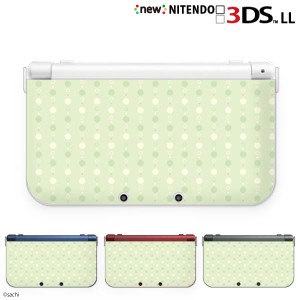 new ニンテンドー 3DS LL ケース カバー 3DSLL Nintendo かわいいGIRLS 8 ドット パステルグリーン 水玉