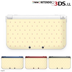 new ニンテンドー 3DS LL ケース カバー 3DSLL Nintendo かわいいGIRLS 10 いちごドット イエロー スイーツ