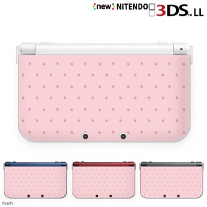 new ニンテンドー 3DS LL ケース カバー 3DSLL Nintendo かわいいGIRLS 11 いちごドット ピンク スイーツ