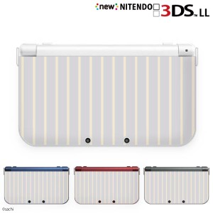 new ニンテンドー 3DS LL ケース カバー 3DSLL Nintendo かわいいGIRLS 12 ストライプ パープルパステル