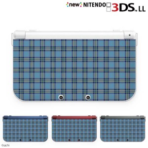 new ニンテンドー 3DS LL ケース カバー 3DSLL Nintendo かわいいGIRLS 19 チェック ブルー