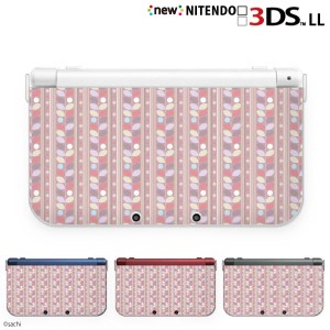 new ニンテンドー 3DS LL ケース カバー 3DSLL Nintendo かわいいGIRLS 20 草花 パステルピンク系
