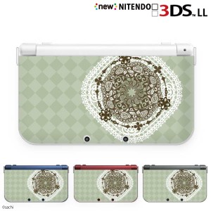 new ニンテンドー 3DS LL ケース カバー 3DSLL Nintendo かわいいGIRLS 24 レース3 パステルグリーン