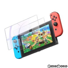 【新品即納】[ACC][Switch]Nintendo Switch用(ニンテンドースイッチ用) 液晶保護ガラスフィルム 抗菌・防指紋(2枚入) YOSH(GS102)(202012