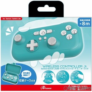 【新品】【お取り寄せ】[ACC][Switch]Switch/Switch Lite用(スイッチ/スイッチライト用) ワイヤレスコントローラ Jr.(ターコイズ) アンサ