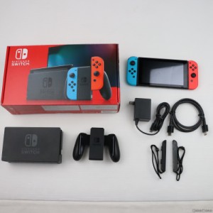 【中古即納】[本体][Switch]Nintendo Switch(ニンテンドースイッチ) Joy-Con(L) ネオンブルー/(R) ネオンレッド(HAD-S-KABAA)(20190830)