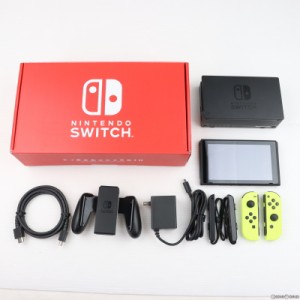 【中古即納】[本体][Switch]マイニンテンドーストア限定 Nintendo Switchカスタマイズ Joy-Con(L)/(R) ネオンイエロー Joy-Conストラップ