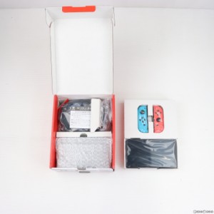 【中古即納】[本体][Switch](未使用)Nintendo Switch(有機ELモデル) ニンテンドースイッチ Joy-Con(L) ネオンブルー/(R) ネオンレッド(HE