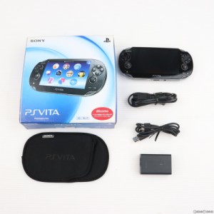 【中古即納】[本体][PSVita]PlayStationVita(プレイステーションVita) 3G/Wi-Fiモデル クリスタル・ブラック(数量限定版)(PCH-1100AB01)(