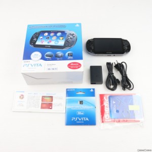 【中古即納】[本体][PSVita]PlayStationVita 3G/Wi-Fiモデル クリスタル・ブラック 32GBボーナスパック(PCHJ-10005)(20121115)