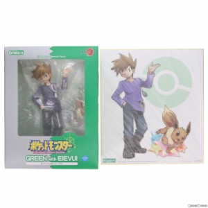 【中古即納】[FIG]コトブキヤショップ ポケモンセンター購入特典付属 ARTFX J グリーン with イーブイ ポケットモンスター 1/8 完成品 フ