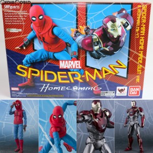 【中古即納】[FIG]魂ウェブ商店限定 S.H.Figuarts(フィギュアーツ) スパイダーマン(ホームカミング) ホームメイドスーツver.   アイアン