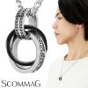 SCOMMAG �X�e�����X �N���V�b�N �_�u�� �����O �l�b�N���X (�`�F�[���t��) �y���_���g �A���x�X�N ���� �� �����Y�l�b�N���X �u���b�N