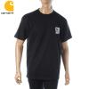 �J�[�n�[�g Carhartt WIP T�V���c �����Y ���� S/S WAVY STATE TEE I029011 �u���b�N �I�[�K�j�b�N�R�b�g�� �o�b�N�v�����g �X�g���[�g 
