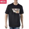 �f�B�[�[�� DIESEL T�V���c �����Y ���� �J�b�g�\�[ �N���[�l�b�N �u���b�N �� ���S �O���t�B�b�N �v�����g �R�b�g�� T-JUST-C15 A03846-