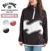 �r���{�� ���f�B�[�X �n�[�t�W�b�v �j�b�g �t���[�X BILLABONG ���f�B�[�X WAVE JQ MOKOMOKO HALF ZIP �Z�[�^�[ BF014607 �����g�b�v�X 