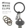 Waveclips �X�}�[�g�L�[�����O �v���~�A���u���b�N ���{�� SMART KEY RING �L�[�����O �L�[�z���_�[ �����x�΂˗p�X�e�����X�| �����擾 