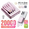 ���o�C���o�b�e���[ 20000mAh/74Wh ��e�� PD22.5W �}���[�d 4�{�P�[�u������ Type-C iPhone Micro USB-A �ő�6�䓯���[�d �p���[�o���N 