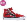 VANS �o���Y �X�P�[�g �L�b�Y �V���[�Y USA��� REFLECTIVE CHECK FLAME SK8-HI SHOES ���b�h NO22