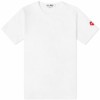 REfEM\ fB[X TVc gbvX Comme des Garcons Play Womens Invader Sleeve T-Shirt White