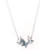 Swarovski Lilia 5662181 Crystal Necklace Women Butterflies Rhodium Blue Necklace