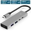 5in1 USB-C �n�u USB�n�u USB3.2 Gen2 �K�i 4�|�[�g Type-C 2�|�[�g USB-A 2�|�[�g Type-C �C���^�[�t�F�[�X 10Gbps�����f�[�^�]�� MacBo