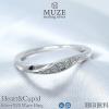 MUZE JEWELRY �E�F�[�u�����O SV925 5�� �v���`�i�d�グ �d�˕t�������O �I�[�_�[���C�h �V���v�������O �n�[�g�L���[�s�b�h Heart&Cupid
