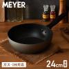 MEYER �}�C���[ �[�^�t���C�p�� 24cm �K�X�� IH�Ή� �I�[���M���Ή� PFOA�t���[ �e�t���� �t�b�f �ł��t���Ȃ� �O���[ ���m�g�[�� �V���v