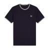 �t���b�h�y���[ FRED PERRY T�V���c ���� �N���[�l�b�N ���S �h�J �e�B�b�v���C�� �R�b�g�� ���M�����[�t�B�b�g M1588V 795 �l�C�r�[ �u
