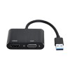 Cablecc USB 3.0 2.0 - HDMI VGA HDTVA_v^[P[u OtOtBbNXJ[h Windowsm[gp\Rp