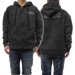 DIESELディーゼル 　シープレザージップアップパーカー ブラック M cloudshoe_di-a03745ajih