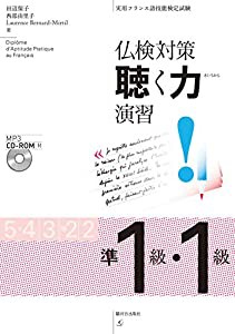 仏検対策 聴く力演習 準1級・1級 MP3 CD-ROM付(中古品)