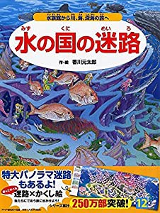 水の国の迷路 水族館から川、海、深海の旅へ (めいろ×さがしえ【4歳 5歳からの絵本】)(中古品)