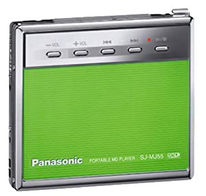 Panasonic ドッキンスタイルMD SJ-MJ55-G ポータブルMDプレーヤー (グリーン)(中古品)